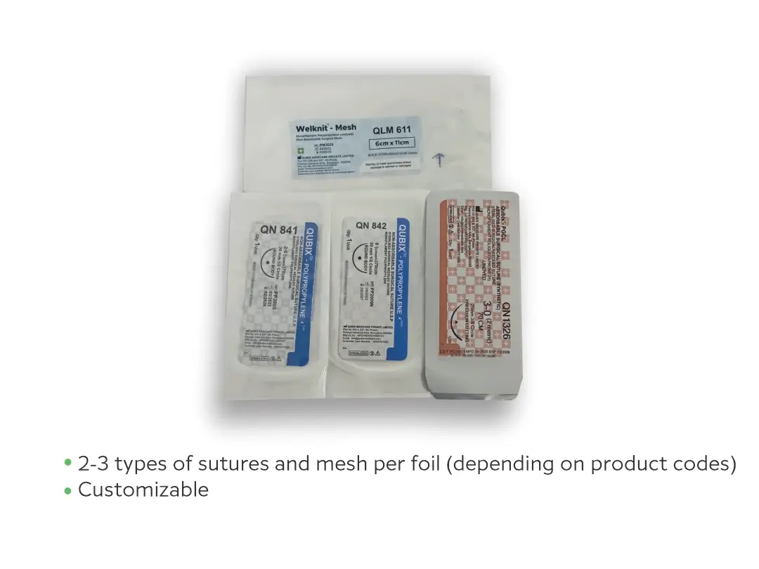 Features of QUBIX™ – HERNIA KIT