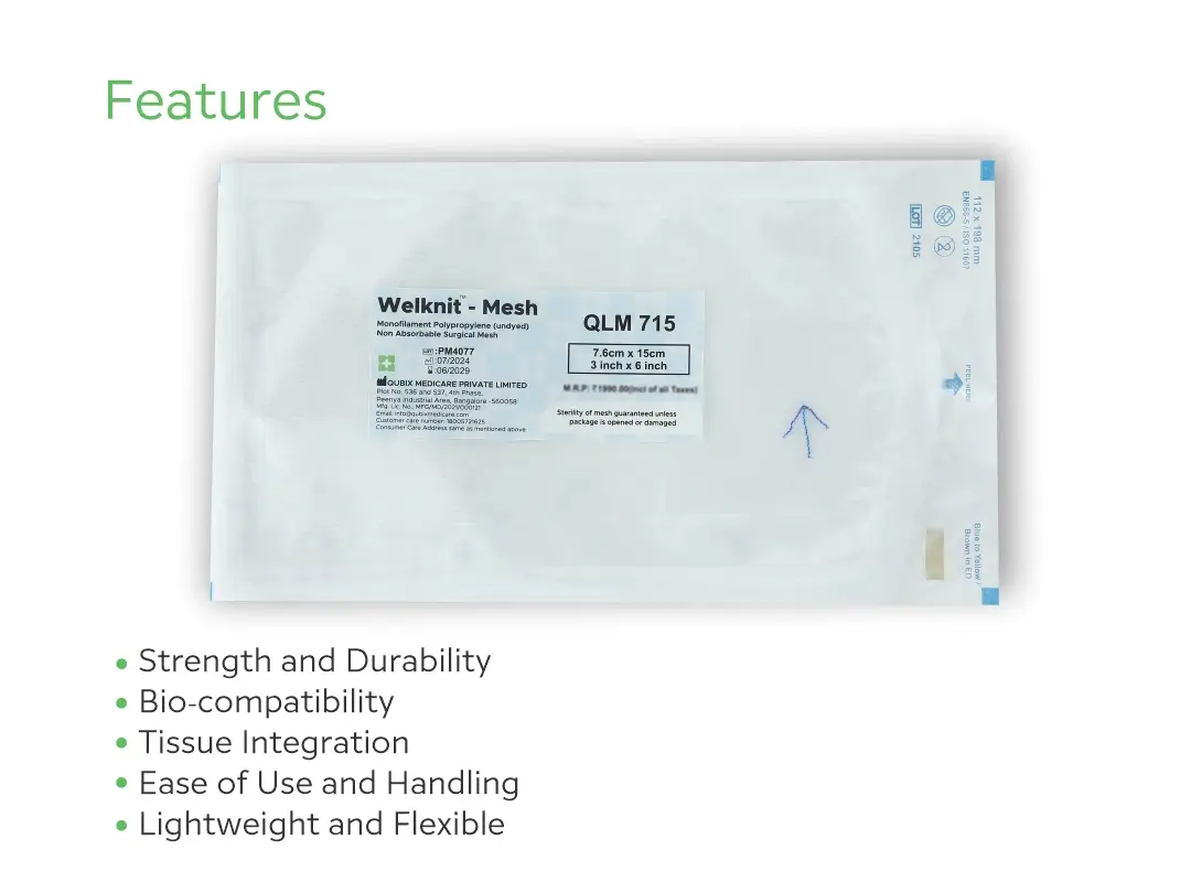 WelKnit™ Polypropylene Mesh Features